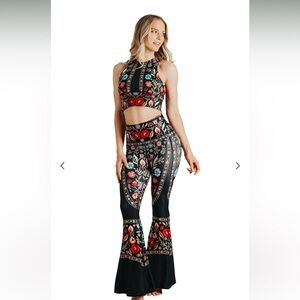 Rustica Printed Bell Bottoms by Yoga Democracy
